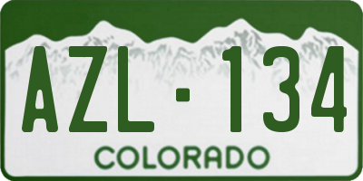CO license plate AZL134