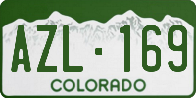 CO license plate AZL169