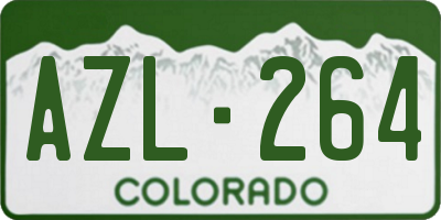 CO license plate AZL264