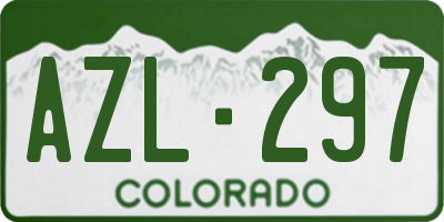 CO license plate AZL297