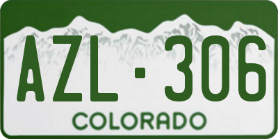 CO license plate AZL306