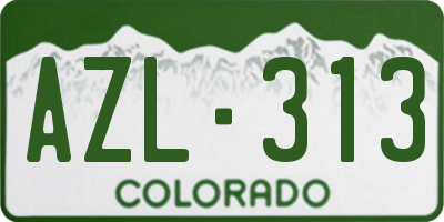 CO license plate AZL313