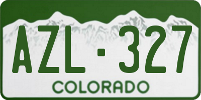 CO license plate AZL327
