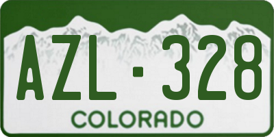 CO license plate AZL328