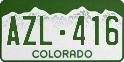 CO license plate AZL416