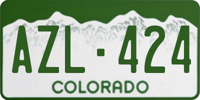 CO license plate AZL424