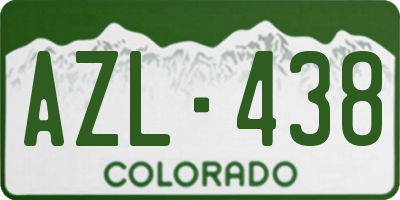 CO license plate AZL438