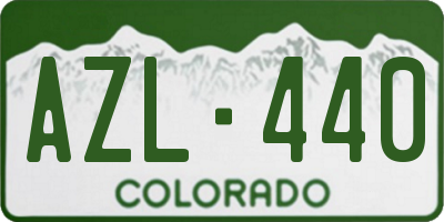 CO license plate AZL440