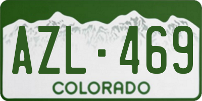 CO license plate AZL469