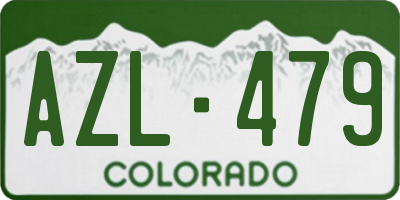 CO license plate AZL479