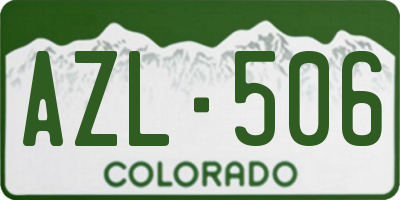 CO license plate AZL506