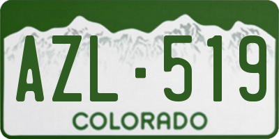 CO license plate AZL519