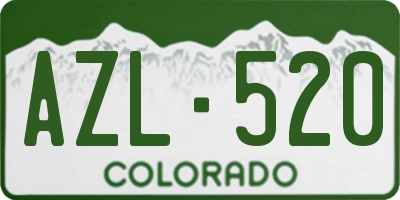 CO license plate AZL520