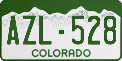 CO license plate AZL528