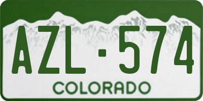 CO license plate AZL574