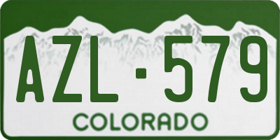 CO license plate AZL579