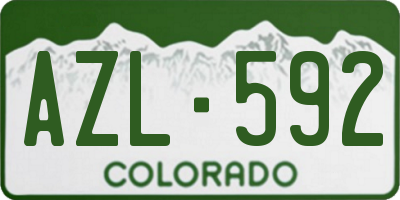 CO license plate AZL592