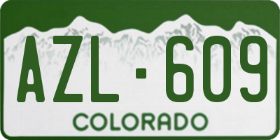 CO license plate AZL609
