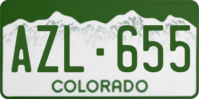 CO license plate AZL655