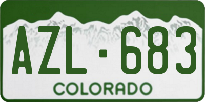 CO license plate AZL683