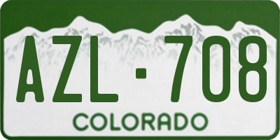 CO license plate AZL708