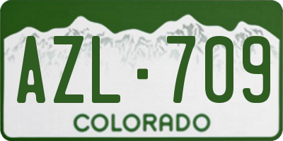 CO license plate AZL709