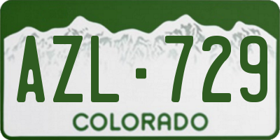CO license plate AZL729