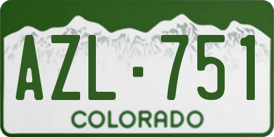 CO license plate AZL751