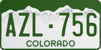 CO license plate AZL756