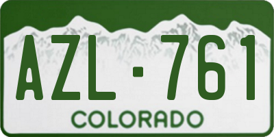 CO license plate AZL761