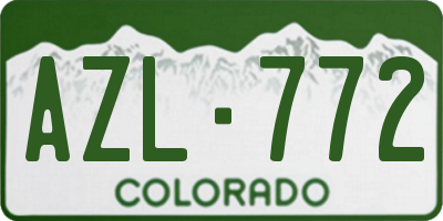 CO license plate AZL772