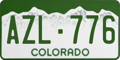CO license plate AZL776