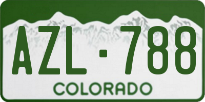 CO license plate AZL788