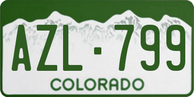 CO license plate AZL799