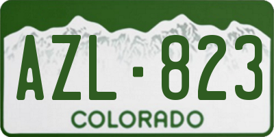 CO license plate AZL823