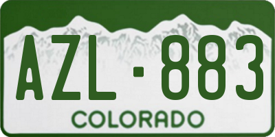 CO license plate AZL883