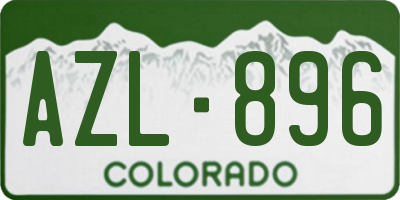 CO license plate AZL896