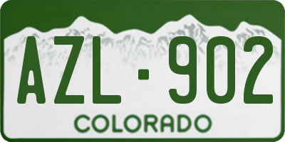 CO license plate AZL902