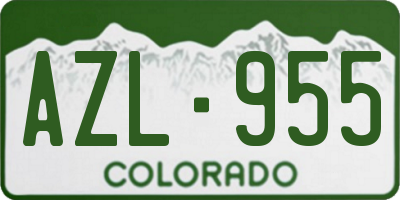CO license plate AZL955