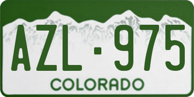 CO license plate AZL975