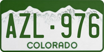 CO license plate AZL976
