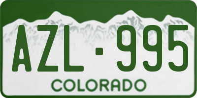 CO license plate AZL995