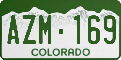 CO license plate AZM169
