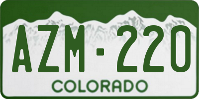CO license plate AZM220