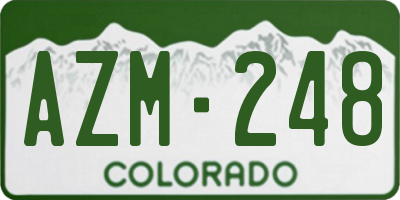 CO license plate AZM248