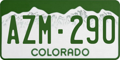 CO license plate AZM290