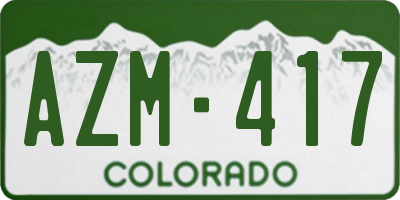 CO license plate AZM417