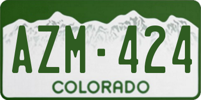 CO license plate AZM424