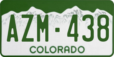 CO license plate AZM438