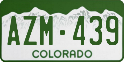 CO license plate AZM439